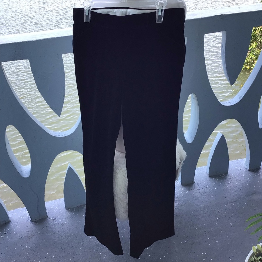Theory Black Velvety Dress Pants Bootcut Flare